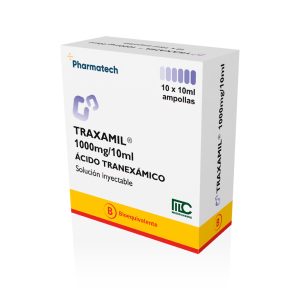 TRAXAMIL ®1000 mg/10 mL Solución Inyectable (Ácido Tranexámico) (BE)